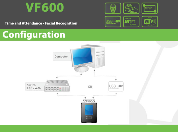 VF600 Biometric Time Attendance facial recognition DEVICE